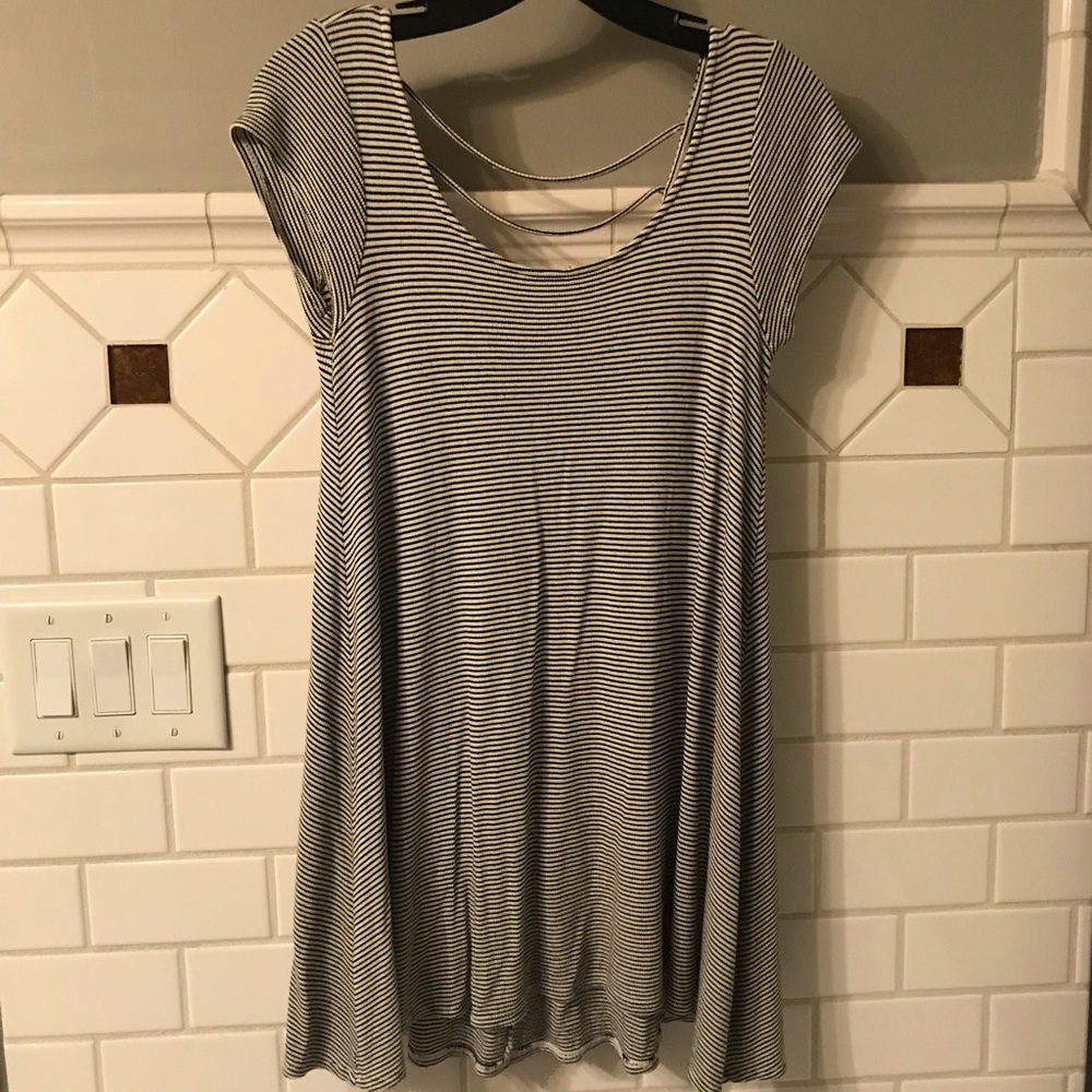 American Eagle black and white striped dress